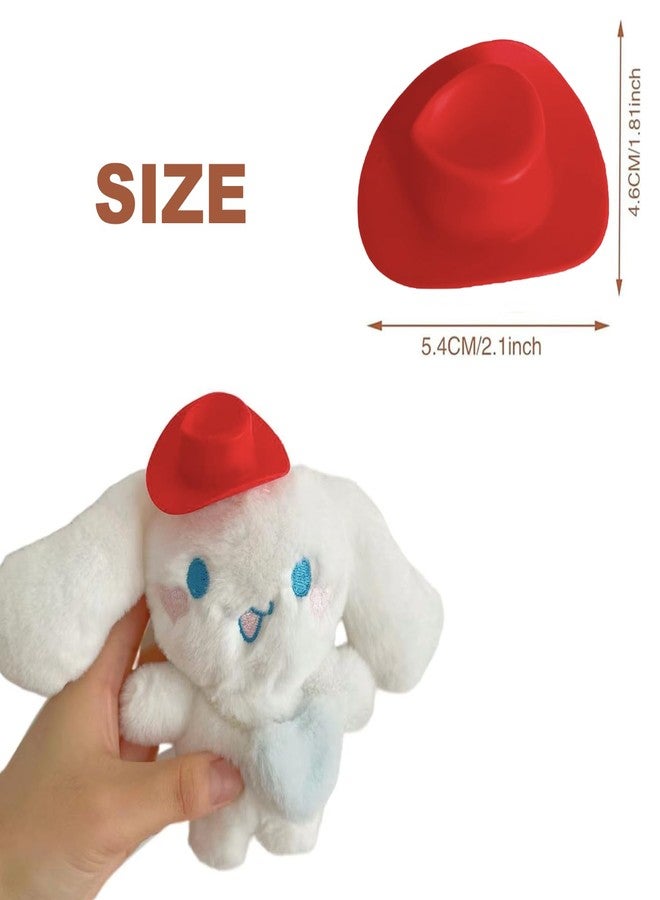 Phinicco Red Mini Western Cowboy Hat Cowgirl Hat for Crafts 20 pcs Miniature Cute Doll Hat Cowgirl Hat for Dollhouse, Party, Drinks, Cakes Decor - Image 4